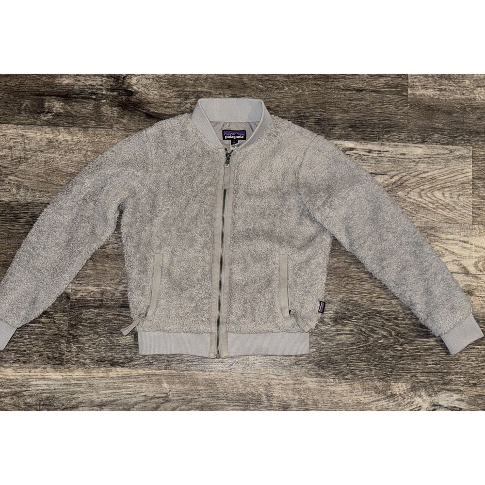 Patagonia Women's‎ Full Zip Grey Fleece Bomber Jacket XS - Picture 3 of 8